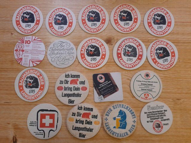 Sottobicchieri: Bierdeckel Brauerei Langenthal Baumberger – Usato da St.Gallen venduto da Stocken64 2