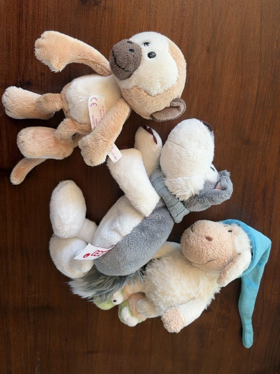 Nici Spielzeuge: Stofftiere 3er Set Affe Schaf gebraucht – Gebraucht aus Wiler b.Utzenstorf von Farfalla73