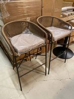 Kave Home Barhocker Outdoor Garten Yanet aus beigem Seil