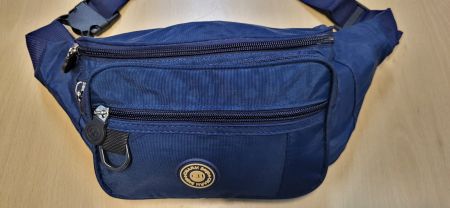 Grosse blaue Bauchtasche mit 4 Fächern Neu