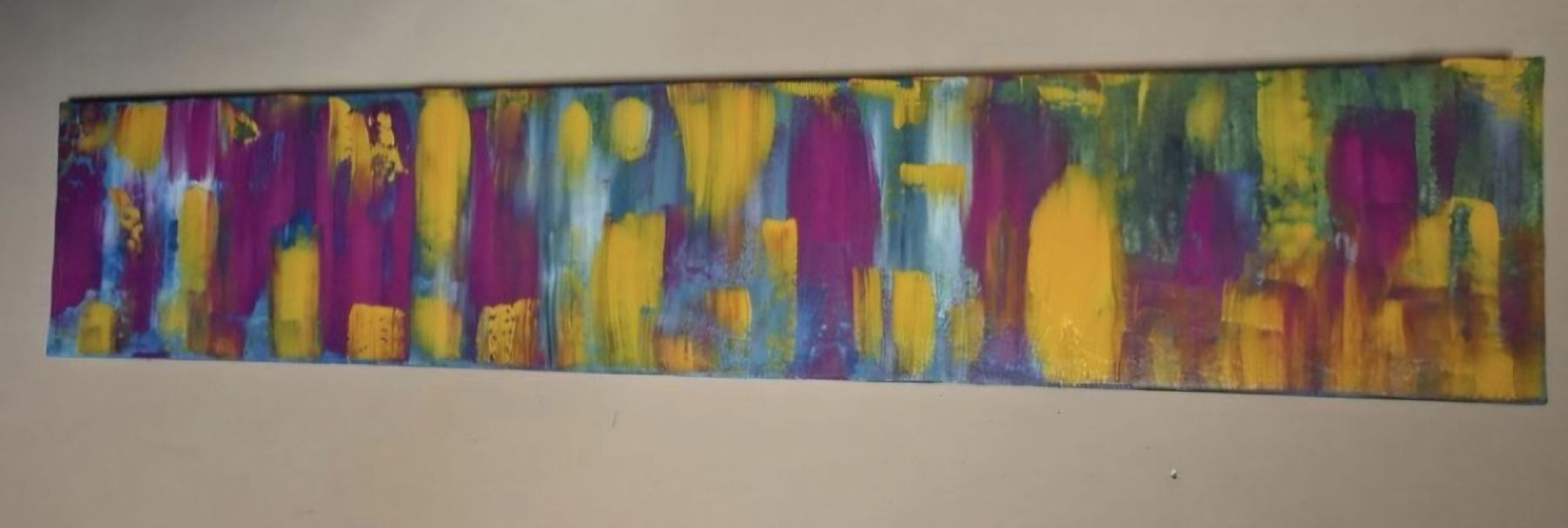 Tableaux: Gemälde " Regenbogenfarben" handmade 20×100 – Neuf (Voir description) à Riehen par Steinbock1970 1