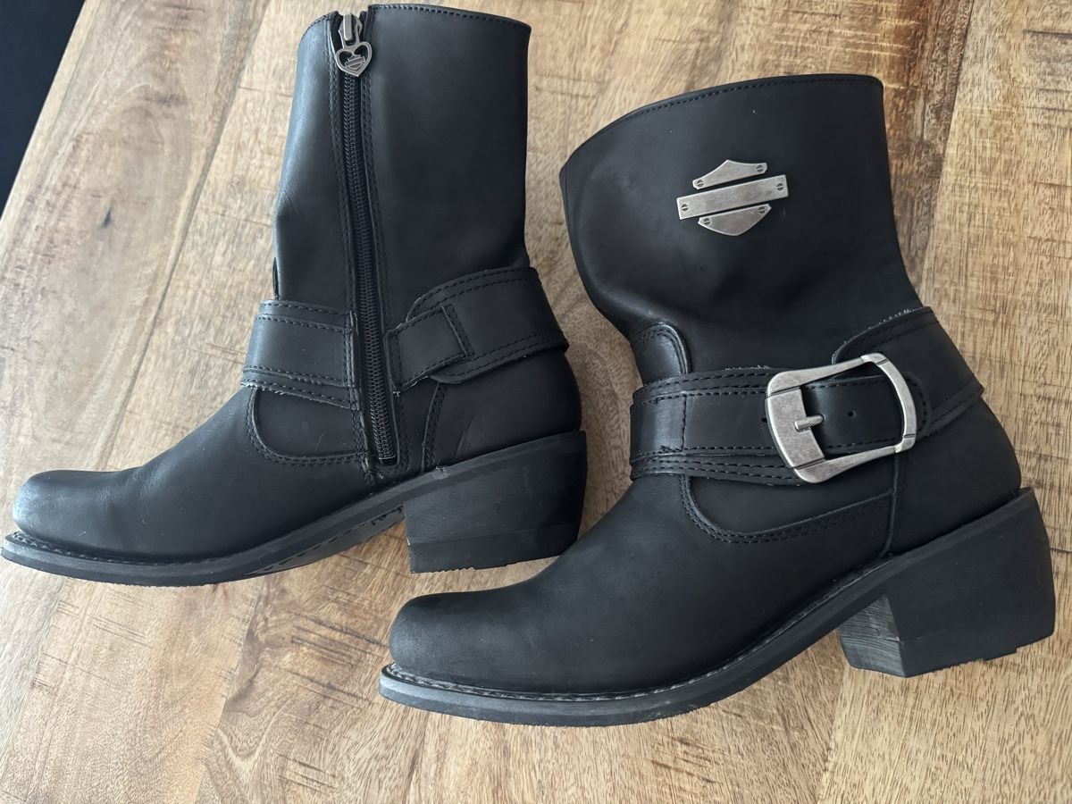 Harley-Davidson Scarpe da donna: Harley Davidson Lederstiefel Gr.40 – Nuovo (secondo la descrizione) da Brunnen venduto da Skyline89 2