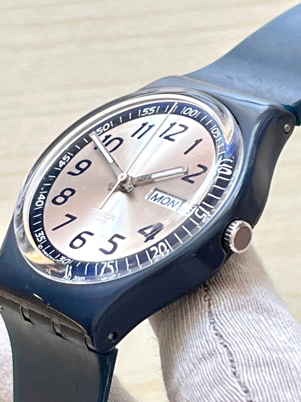Swatch Orologi: Swatch Armbanduhr, blau – Usato da Grenchen venduto da chththl 2