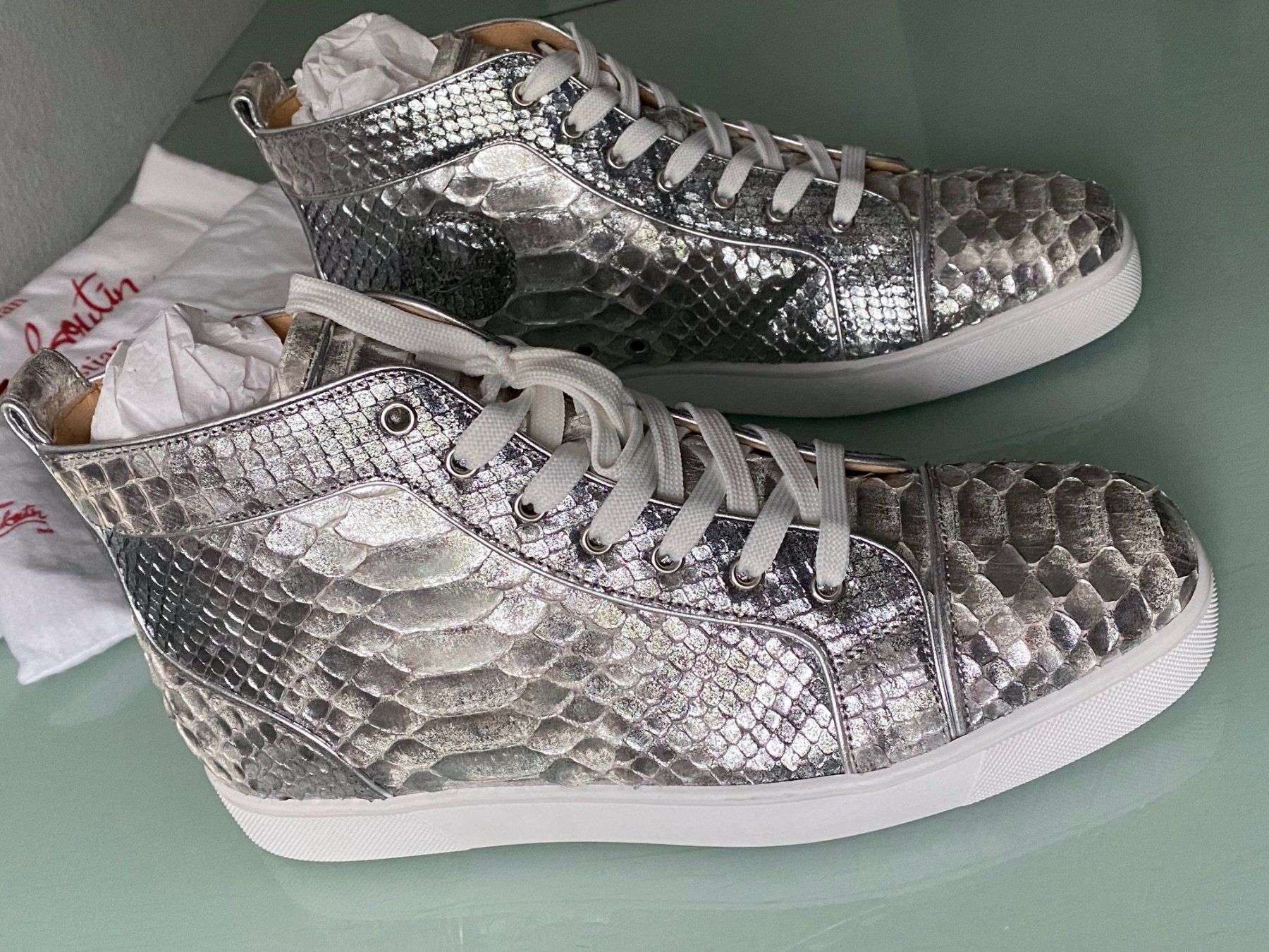Christian Louboutin Scarpe da uomo: CHRISTIAN LOUBOUTIN Crystals Python Leder Sneakers 43.5 NEU – Nuovo (secondo la descrizione) da Kreuzlingen venduto da kruezbiz 4
