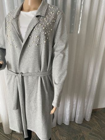 RARITÄT - edle AMY VERMONT Longjacke mit Perlen, 46
