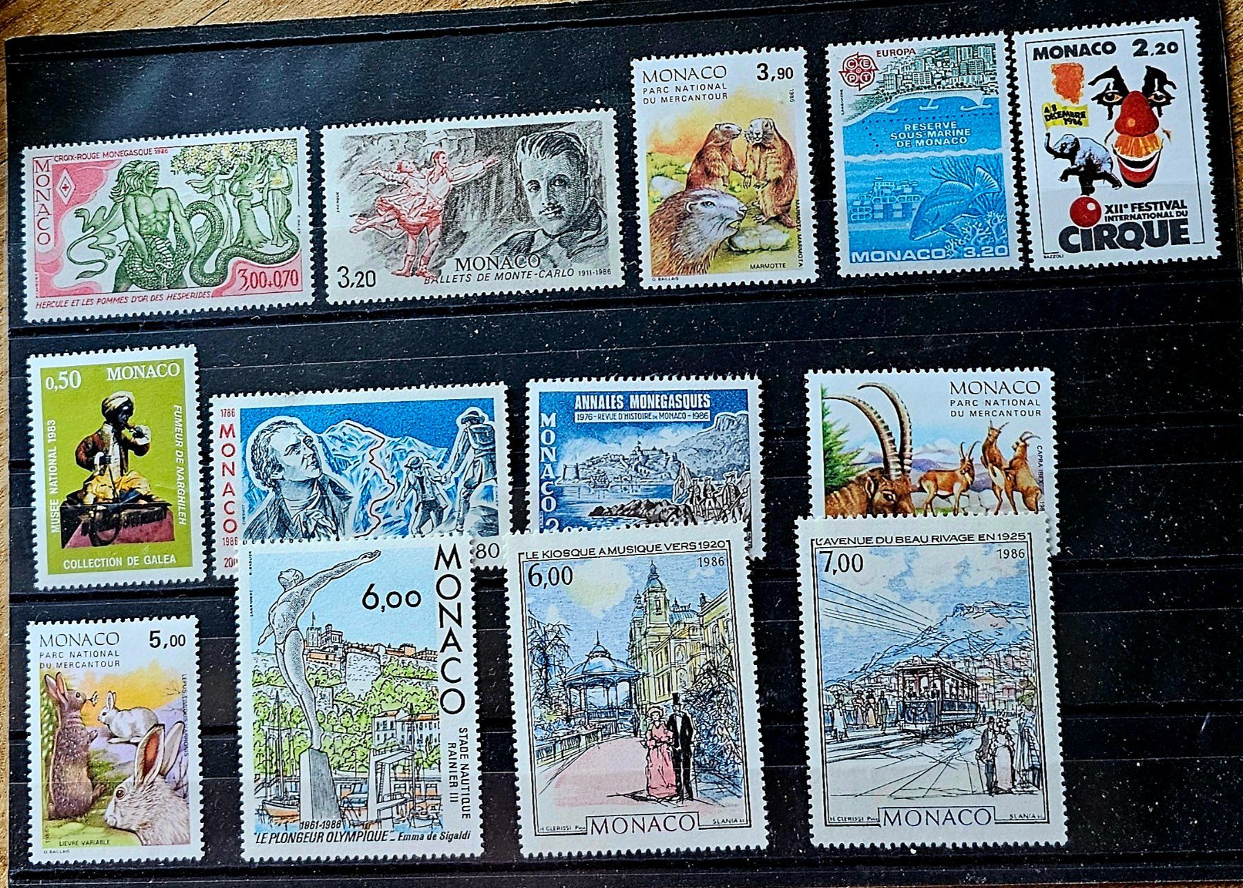 Alle Briefmarken: MONACO timbres neufs ** 1983-86 – Neu (gemäss Beschreibung) aus Les Valettes von Nuba1