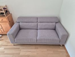 2er Sofa grau