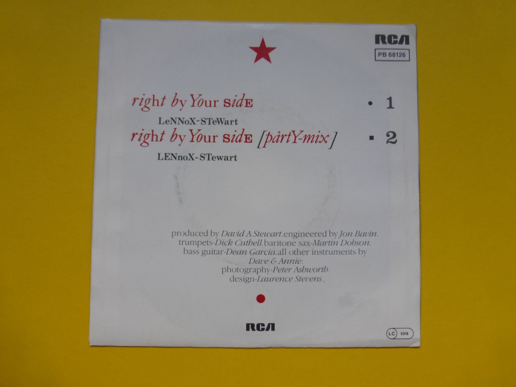 Dischi in vinile: Eurythmics – Right By Your Side – Usato da Zürich venduto da Swiss57 1