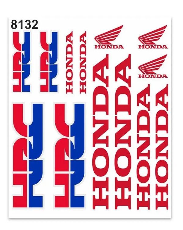 Honda Aufkleber Sticker links-rechts rot (Art. 5220)