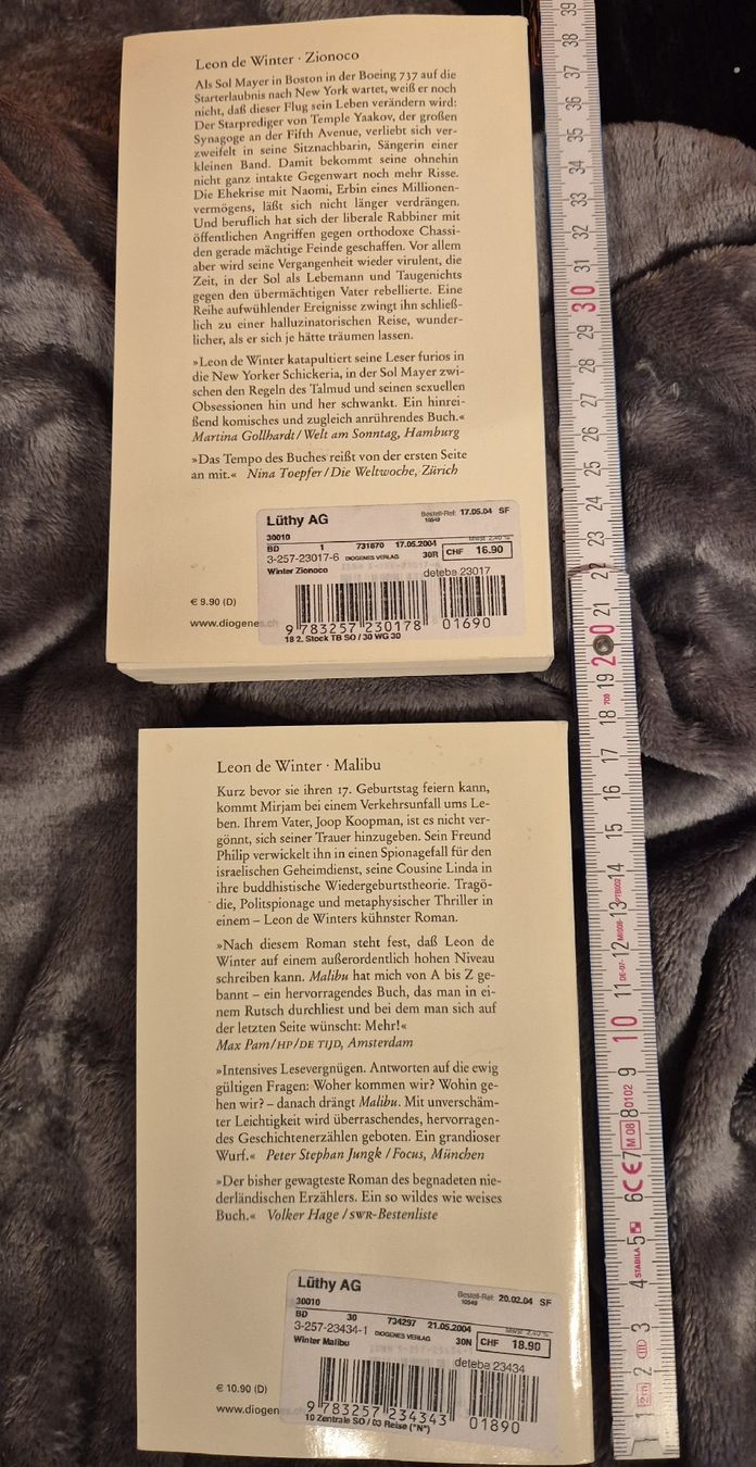 Bücher: Leon de Winter: Zionoco + Malibu. Zwei Romane im Set. – Gebraucht aus Halten von GiMu.84 1