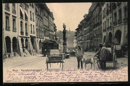Bern, Gerechtigkeitsgasse mit Strassenba