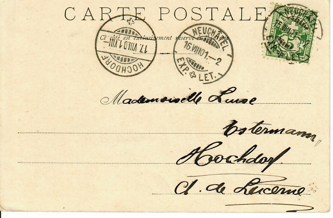 Cartes postales: Neuchâtel 1901 – D'occasion à Hochdorf par Ziegel-16 1