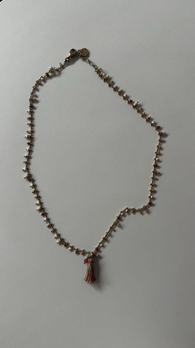 Catenine: Gas Bijoux delicate Beaded Necklace with Tassel – Usato da Luzern venduto da ida_hv2y 1