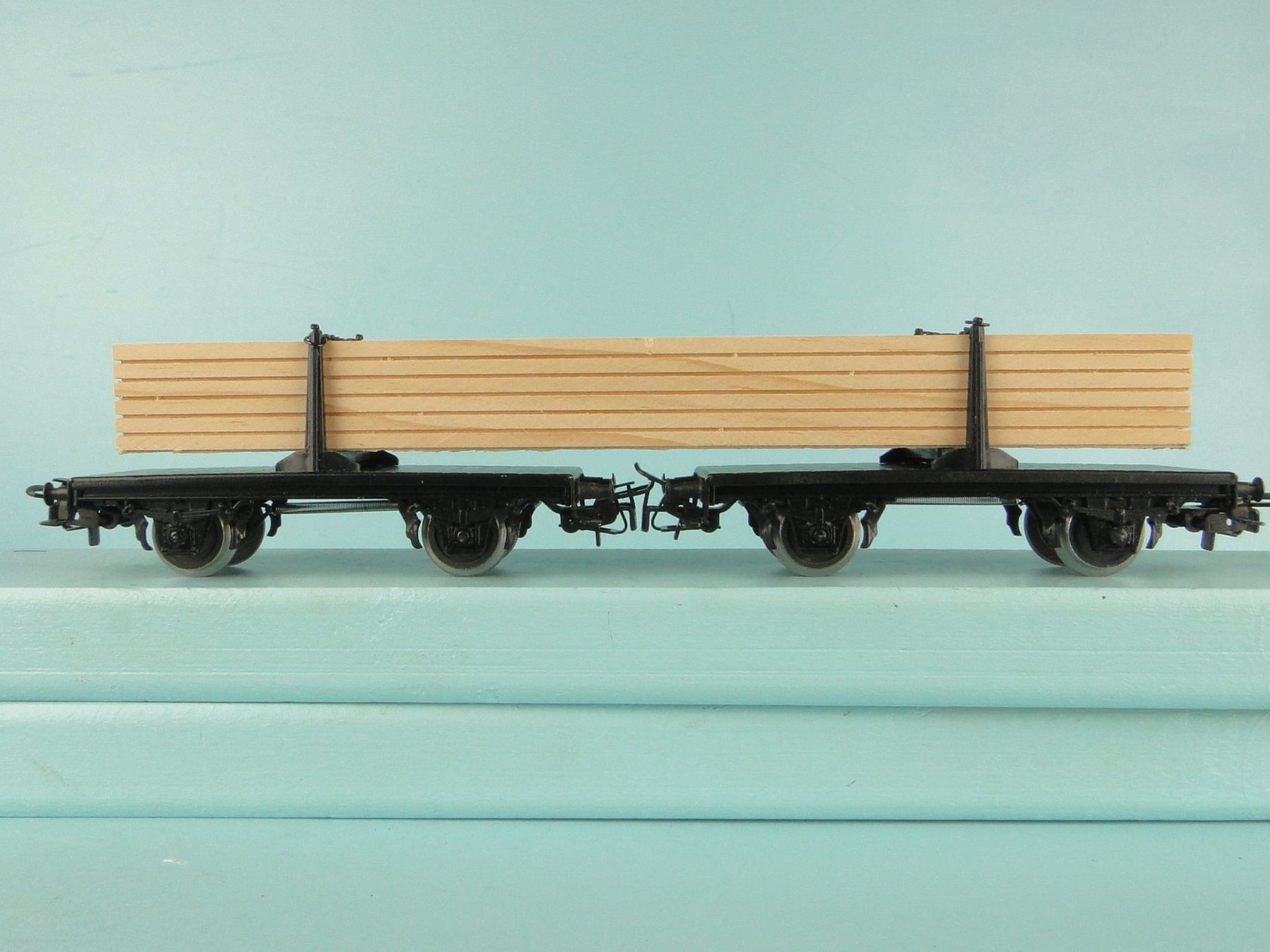 Märklin Modellini di ferrovie: Märklin 4665 Langholzwagen – Usato da Bülach venduto da cann11 2