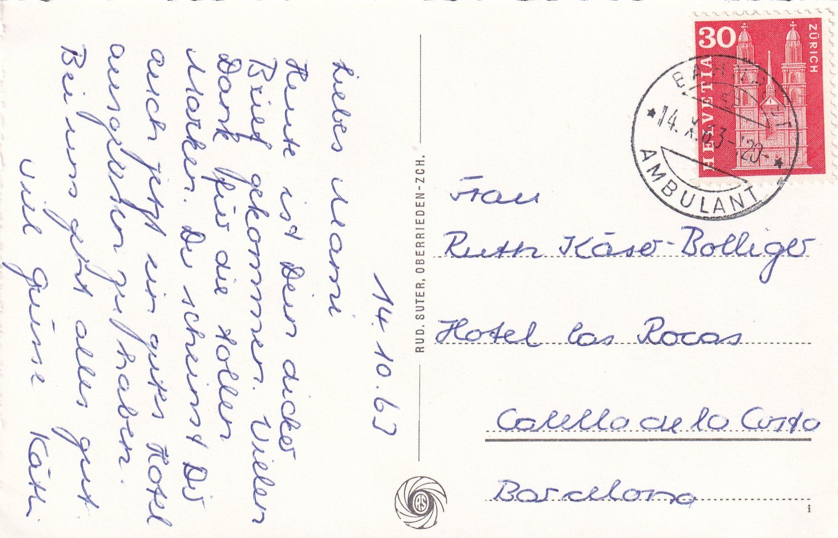 Cartoline postali: Aarau /bo – Usato da Hombrechtikon venduto da Rudolf07 1