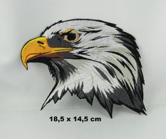 ADLERKOPF - XXL Aufnäher - Aufbügler - 18,5x14,5cm