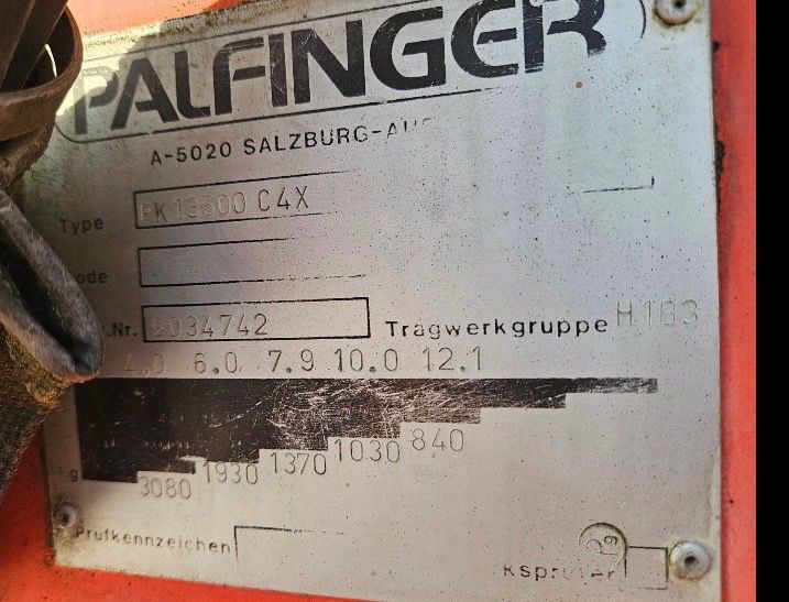 Palfinger Gru: Palfinger Kran – Usato da Gurmels venduto da T7.220 1