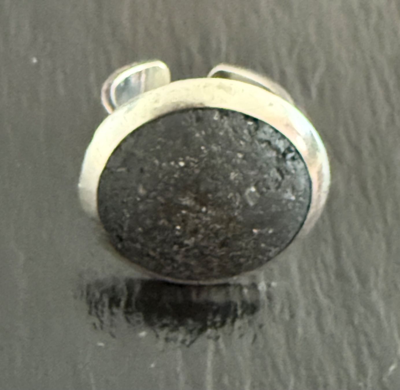 Anelli: Massiver 925 Silberring mit Vulkanstein/Lavastein - 13 g – Usato da Walenstadt venduto da 7pa_k2vs