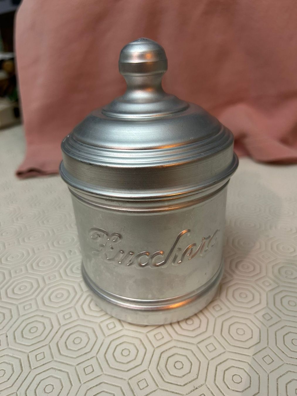 Zuccheriere: Contenitore in alluminio con coperchio "zucchero" – Usato da Melano venduto da H-Sara