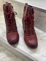 Bugatti Leder-Stiefeletten / Boots  Vintage Look