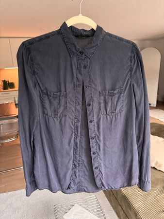 Massimo Dutti Liocel navy blue shirt