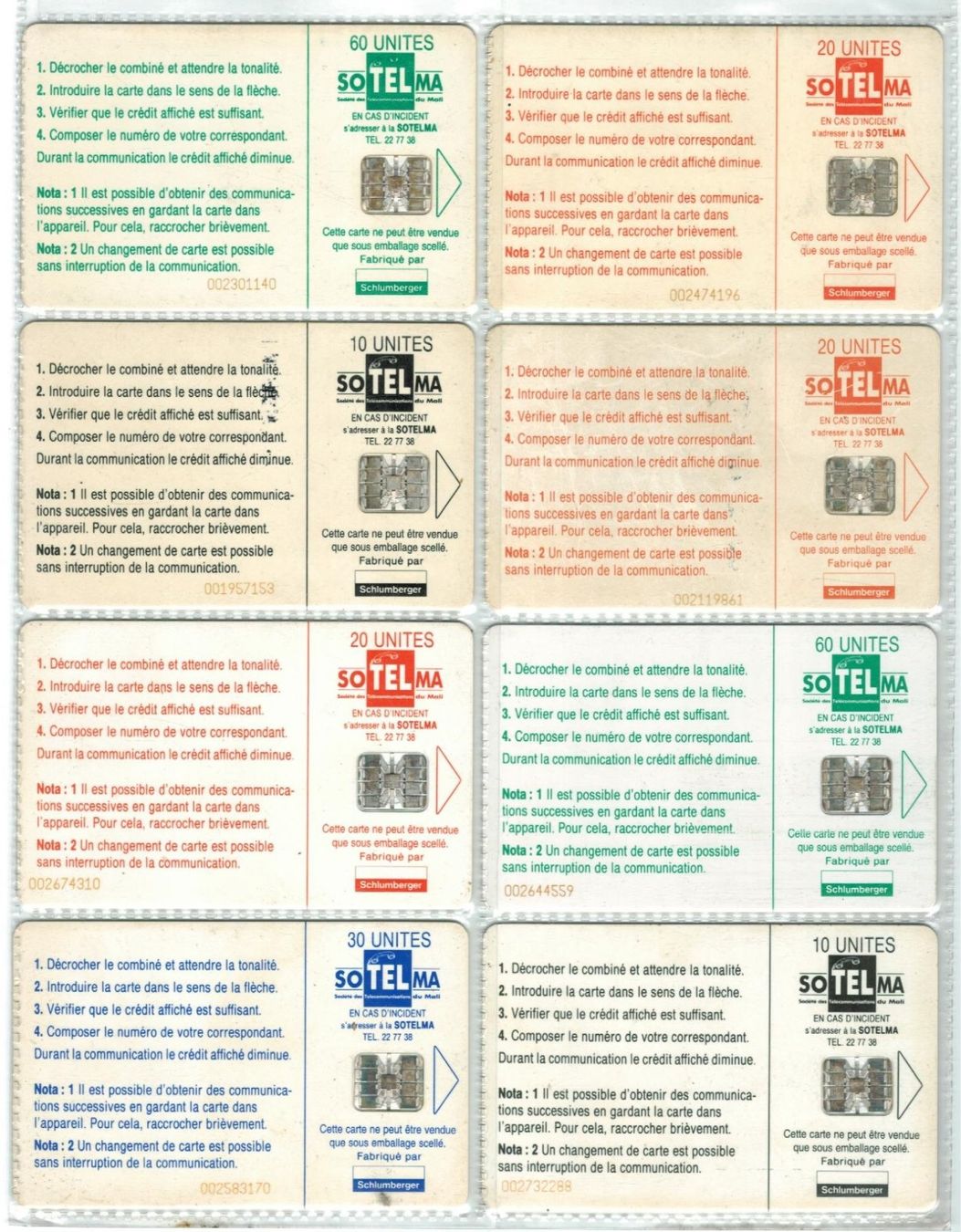 Telefon- & Taxkarten: 8 Telefonkarten Mali – Gebraucht aus Zürich von Tolima194 1