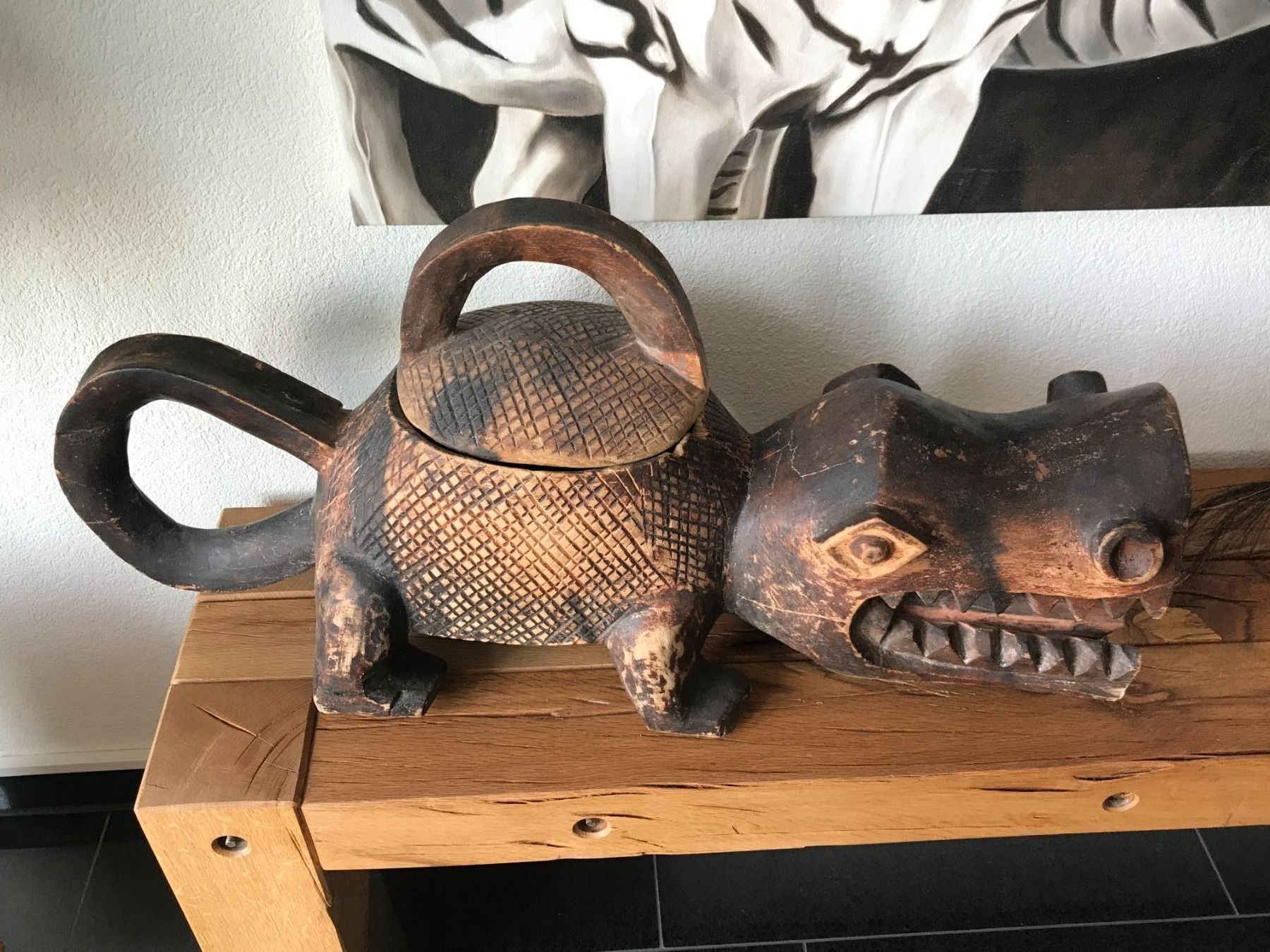 Sculture & Statue: Krokodil Vorratsbehälter südl. Afrika – Usato da Fehraltorf venduto da Swisscollector