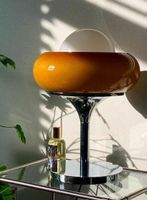 Glas Lampe, 70er Jahre Design, Vintage Stil Tischlampe 🍄