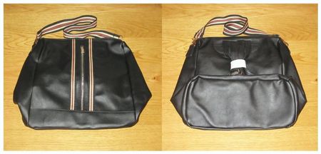 Rucksack (City-Rucksack) Leder-Imitat, schwarz, fabrikneu