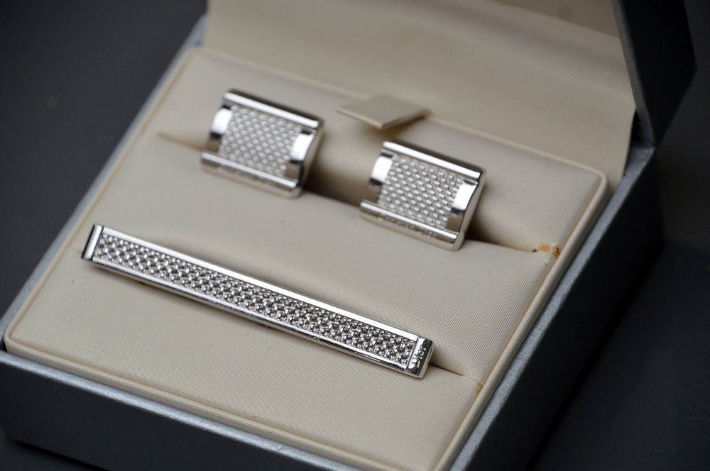 STERLL Manschettenknöpfe & Krawattenklammer Aus Echtsilber - Eleganz Für Besondere Anlässe