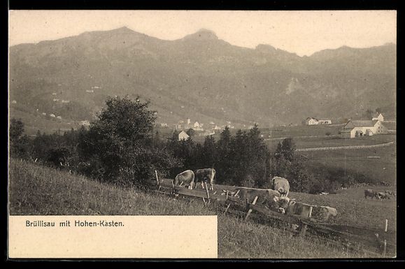 Cartoline postali: AK Brüllisau, Mit Hohen-Kasten – Usato da Berlin venduto da bartko-reher