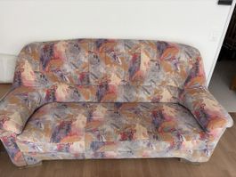 Vintage Blumesonfa mit Schublade in top Zustand
