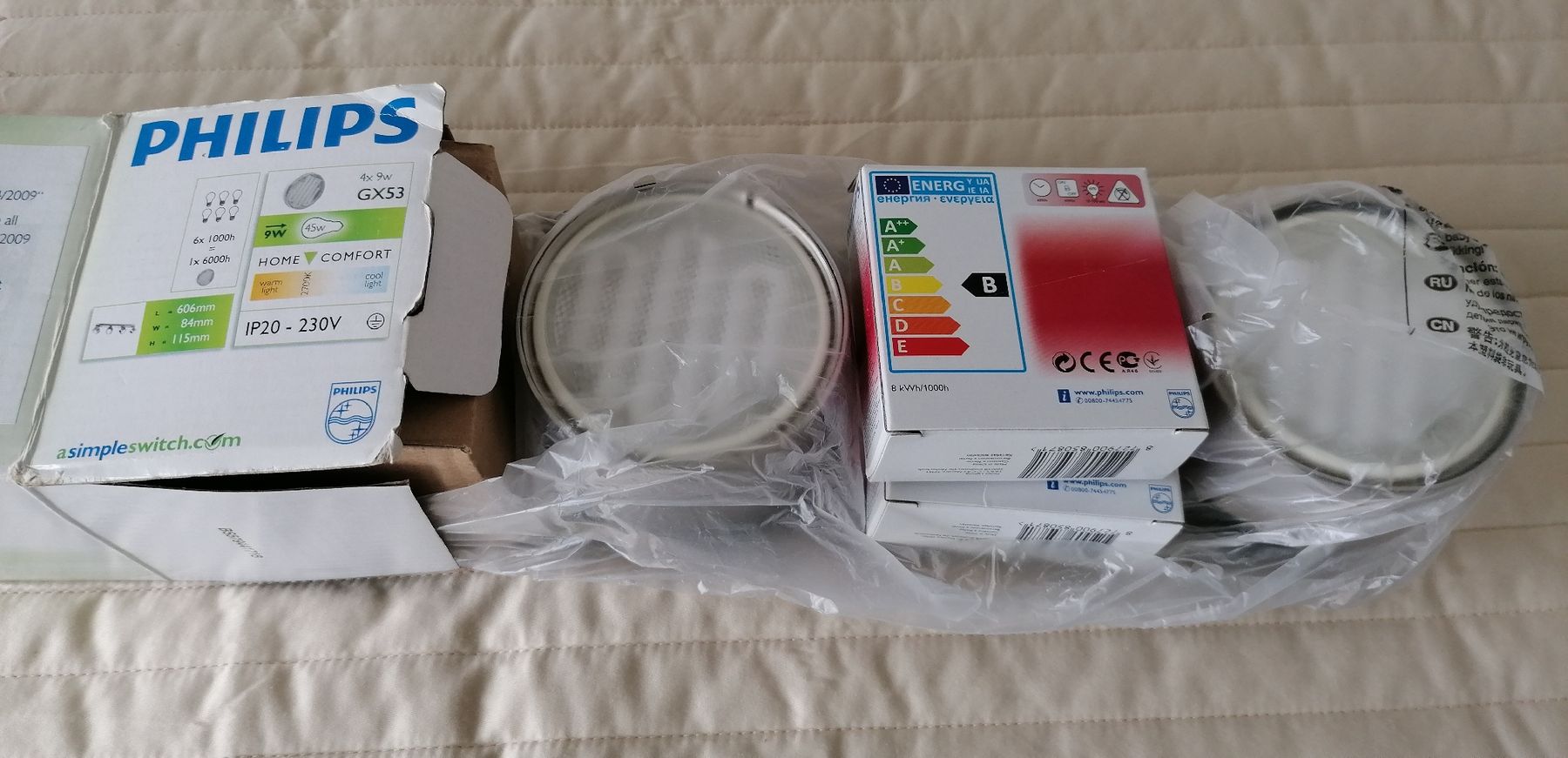 Philips Lampadari & plafoniere: Philips Deckenstrahler, EcoMoods, 4er-Set, neu – Nuovo e nell'imballaggio originale da Emmen venduto da Tigerlady 1