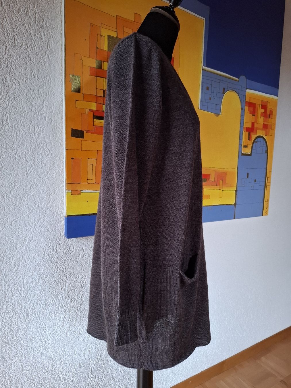 Pulls & Sweat-shirts: Basic Strickpullover Gr L Braun mit Taschen Herbst nr 60 – D'occasion à Vinelz par sonnenmond77 3