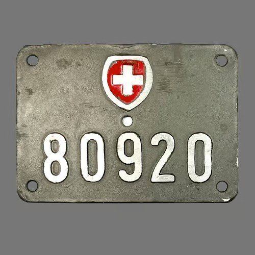 Biciclette: Nummerschild grün – Usato da Uetendorf venduto da Schraedi