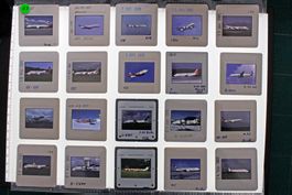 60 Flugzeugdias, vor allem Schweizer Airlines SET 13-15