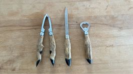 Jagd Werkzeug Set Hirschbein Griff