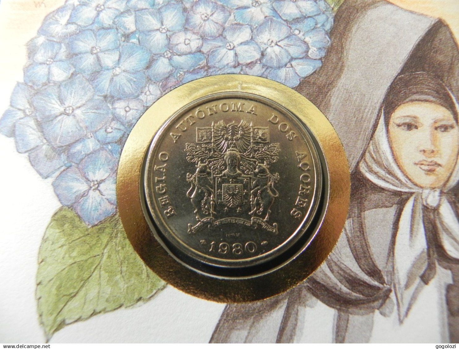 Tutti le monete: Münzbrief Açores 25 Escudos 1980 – Usato da Biel/Bienne venduto da Gogolozi 1