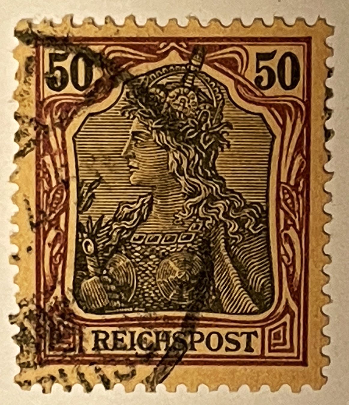 Tutti i francobolli: Deutsches Reich 50 Pfennig – Usato da Oftringen venduto da Vucki 1