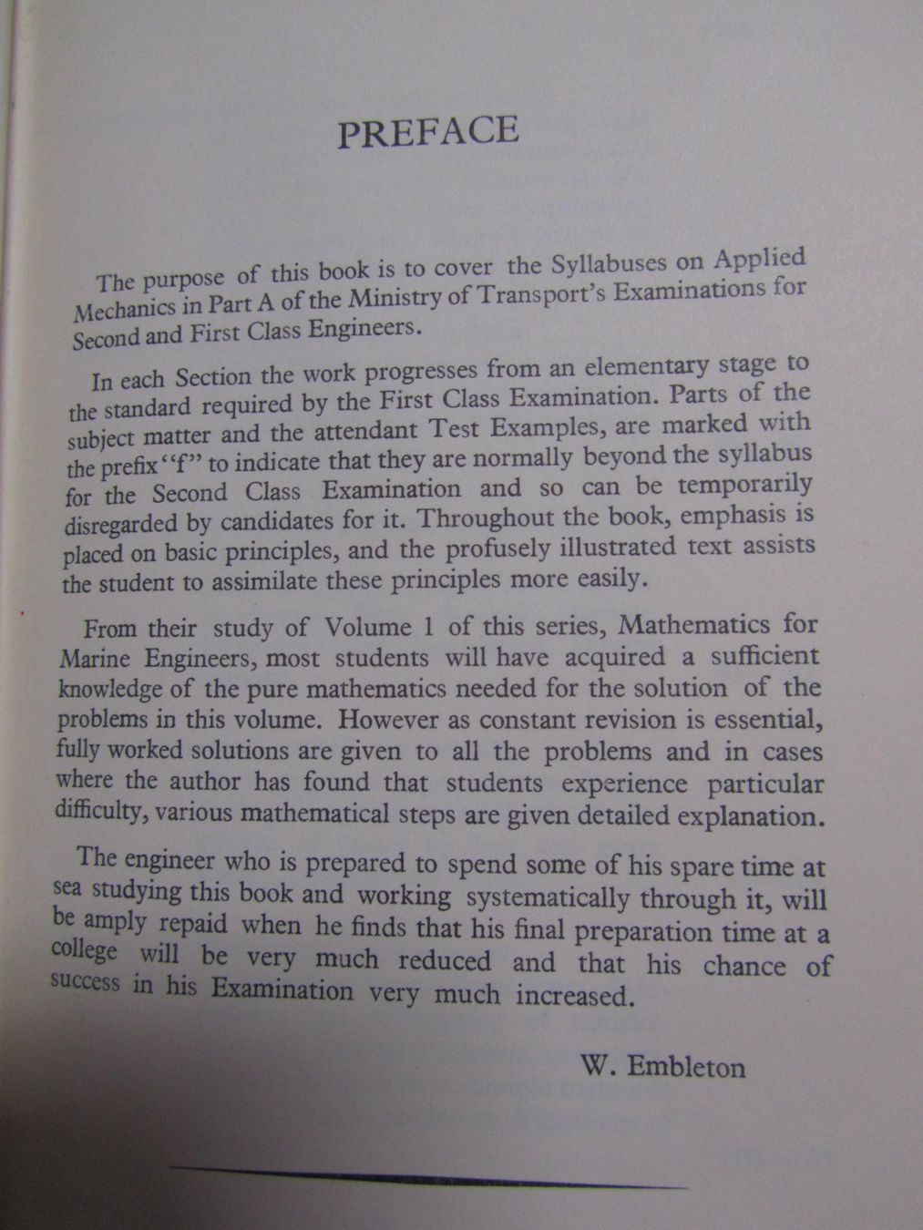 Libri: Applied Mechanics for Marine Engineers 1962 – Usato da Berg TG venduto da Bullauge24StB 9