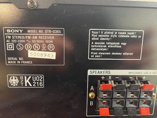 Sony Ricevitori: Sony STR-D365 Receiver schwarz – Usato da Richterswil venduto da Ninodp 3