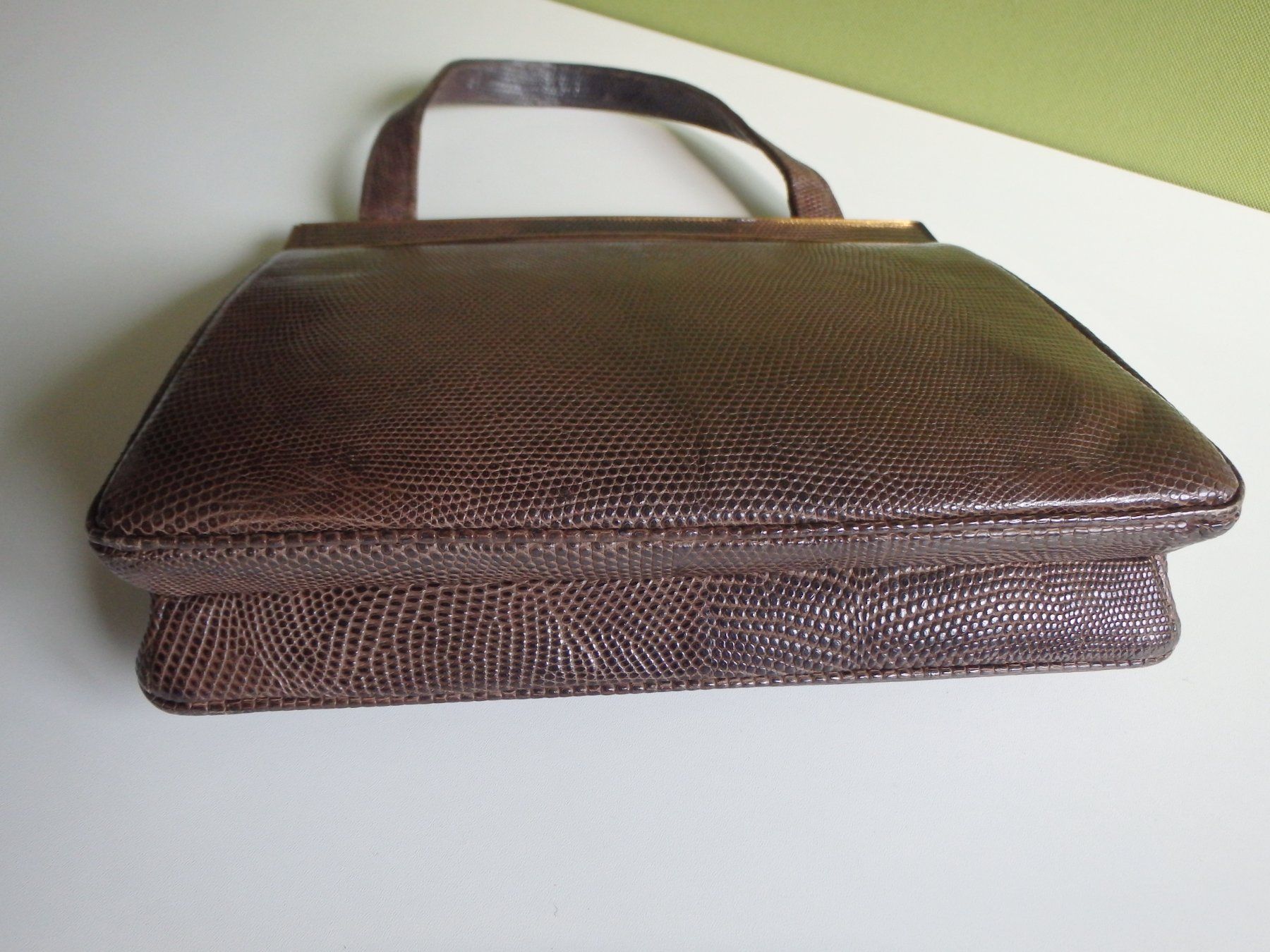 Borse da donna: braune Vintage Eidechs Tasche – Usato da Schöfflisdorf venduto da pullux 4
