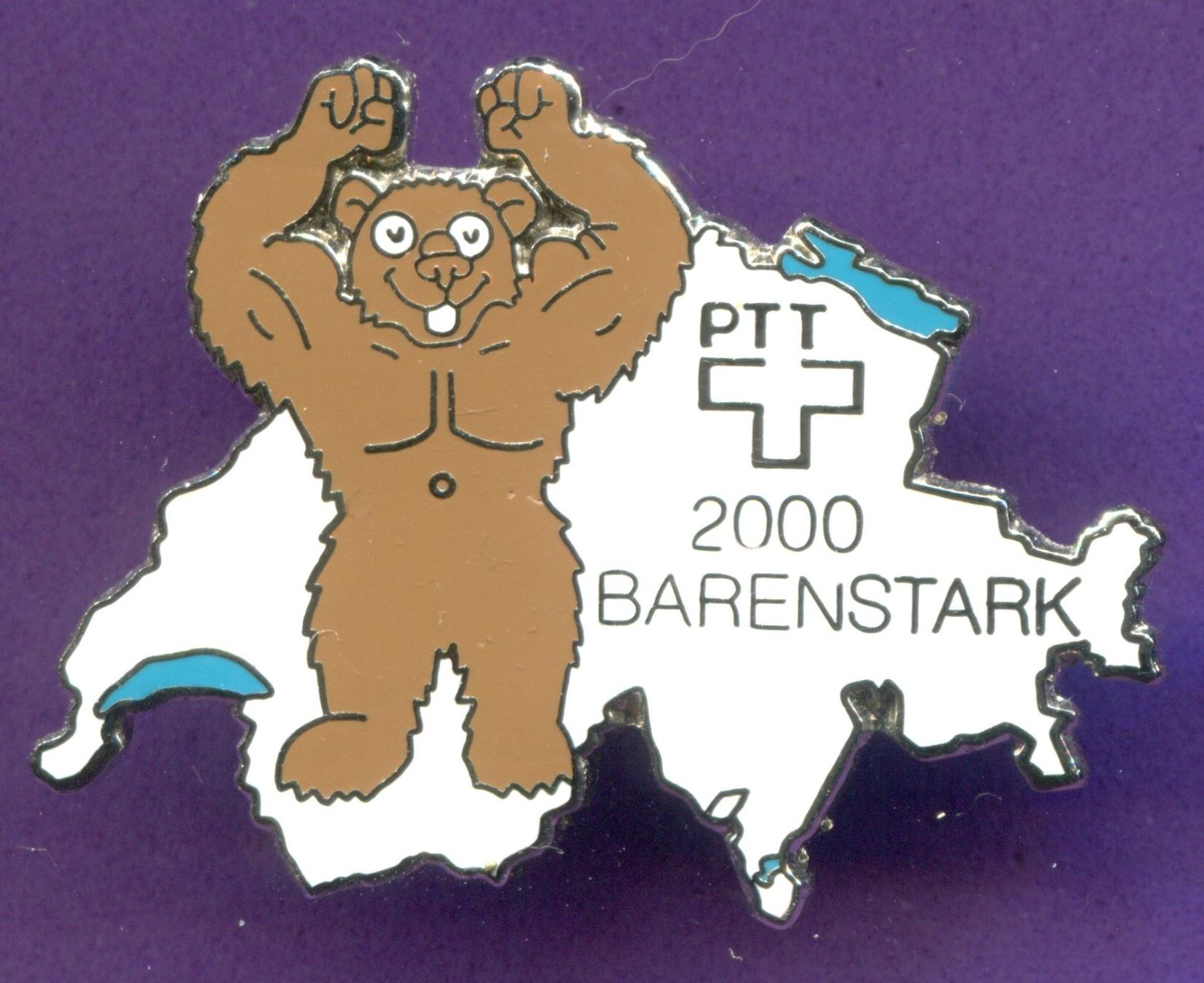 Plaketten & Abzeichen: PTT   2000 BÄRENSTARK – Gebraucht aus Winterthur von Sammleroase