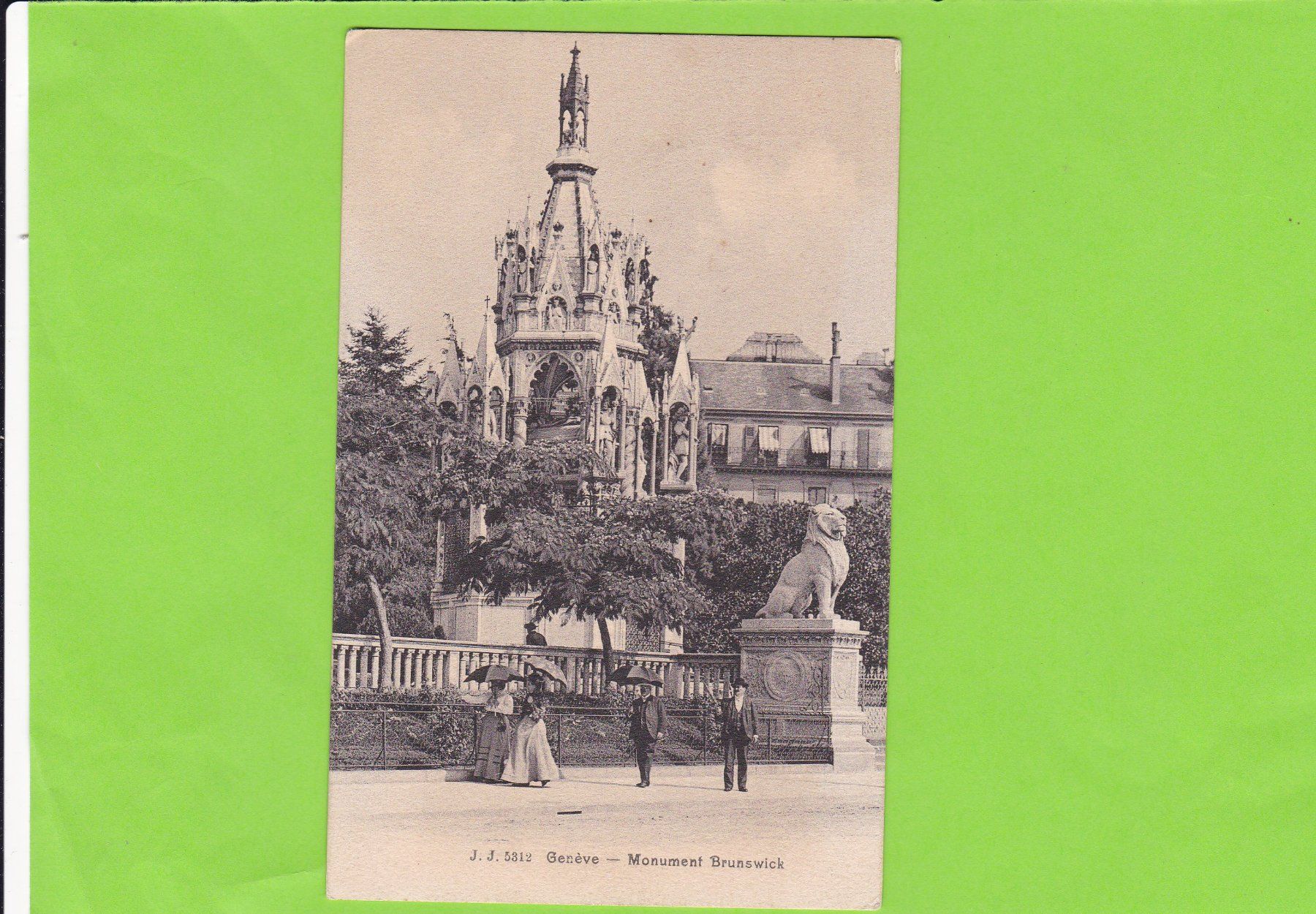 Cartoline postali: Genève-Monument Brunswick--belebt – Usato da St. Peterzell venduto da neckertal
