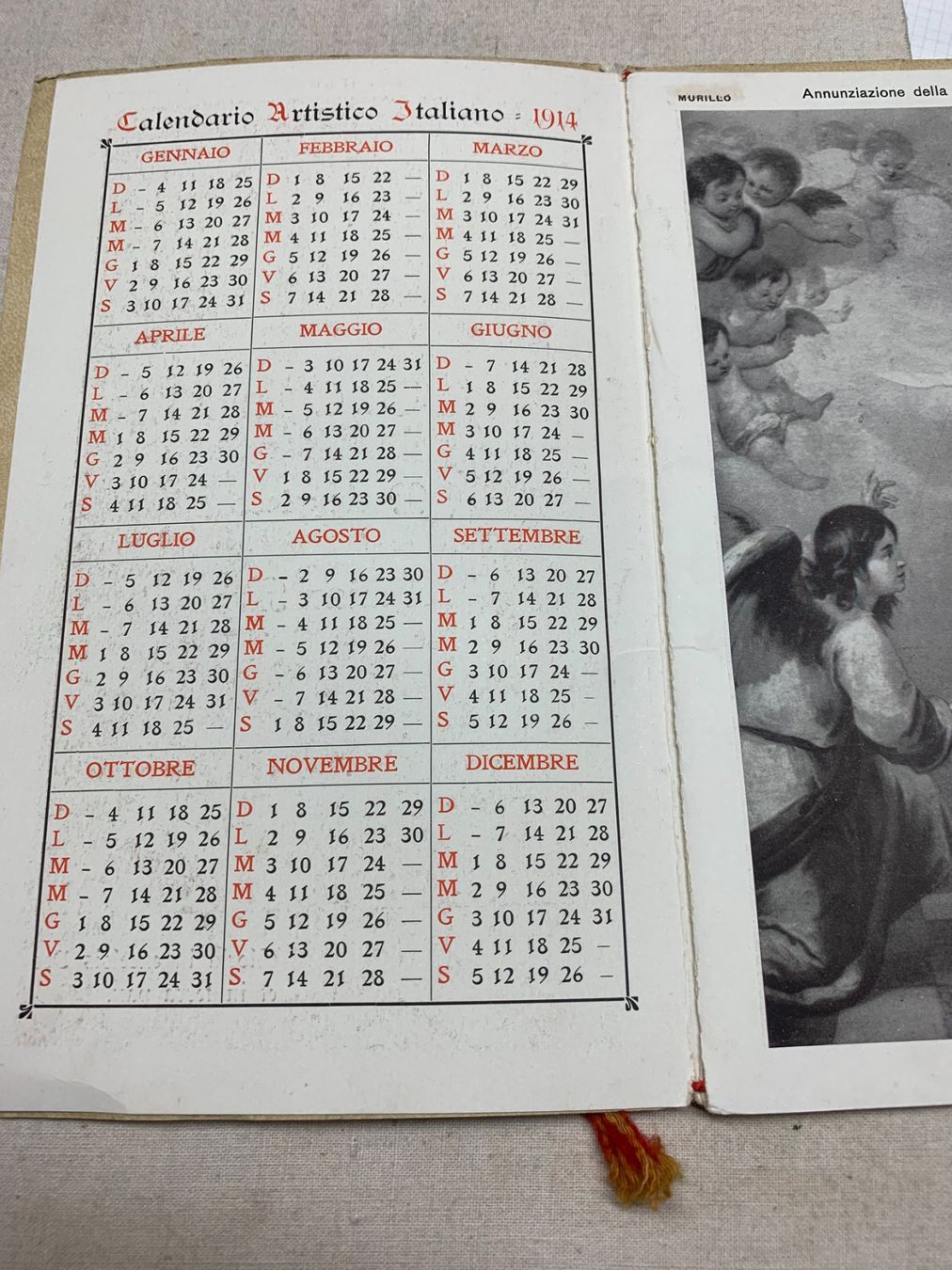 Calendriers: Calendario 1914 – D'occasion à Sorengo par 74in 1