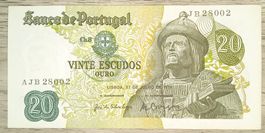 Billet Portugal 20 Escudos 1971 Occasion AJB 28002