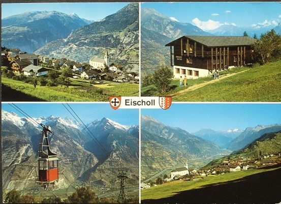 Cartoline postali: EISCHOLL Luftseilbahn Balmhorn Metjen – Usato da Jona venduto da philajona