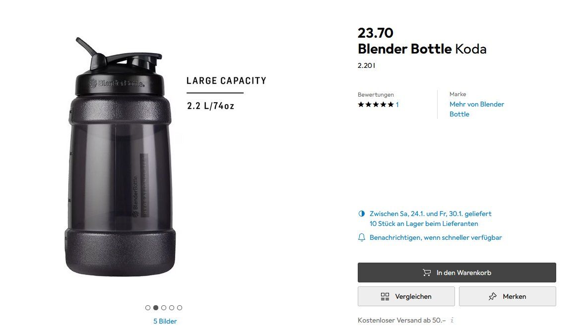 Gourdes & Thermos: Blender Bottle Koda - 2.20 l – Neuf (Voir description) à Rickenbach b. Wil par Beautiful.Things 6