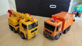 Camion grue et camion poubelle jouets MAN