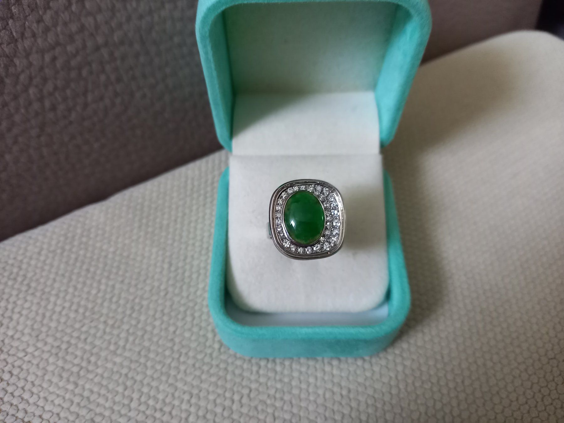 Anelli: Wunderschöner Designer Damen-Ring mit Jade und Brillanten – Usato da Rickenbach LU venduto da pepan44